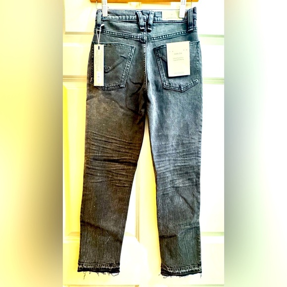 Hudson Jeans NWT SZ 25 Harlow Ultra High-Rise Cigarette Ankle Jean Faded Black - Picture 14 of 15